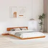 Image de vidaXL Cadre de lit avec tête de lit Marron 140 x 200 cm bois 872400