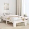 Image de Cadre De Lit Avec Tête De Lit Blanc 75 X 190 Cm Pin Massif Vidaxl