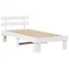 Image de Vidaxl cadre de lit avec tête de lit blanc 75 x 190 cm pin massif