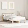 Image de Cadre De Lit Avec Tête De Lit Naturel 140 X 190 Cm Pin Massif Vidaxl