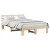 Image de Vidaxl cadre de lit avec tête de lit naturel 140 x 190 cm pin massif