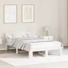 Image de vidaXL Cadre de lit avec tête de lit Blanc 120 x 190 cm Pin massif 872663