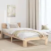 Image de vidaXL Cadre de lit avec tête de lit Naturel 90 x 190 cm Pin massif 872674