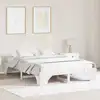 Image de Cadre De Lit Blanc 160 X 200 Cm Pin Massif Vidaxl