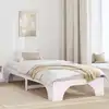 Image de Cadre De Lit Blanc 75 X 190 Cm Pin Massif Vidaxl