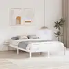 Image de Cadre De Lit Blanc 160 X 200 Cm Pin Massif Vidaxl