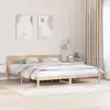 Image de Cadre De Lit Avec Tête De Lit Naturel 180 X 200 Cm Pin Massif Vidaxl