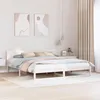 Image de vidaXL Cadre de lit avec tête de lit Blanc 180 x 200 cm Pin massif 873263