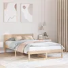 Image de vidaXL Cadre de lit avec tête de lit Naturel 140 x 190 cm Pin massif 873277