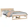 Image de Vidaxl cadre de lit avec tête de lit naturel 140 x 190 cm pin massif