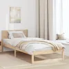 Image de vidaXL Cadre de lit avec tête de lit Naturel 90 x 190 cm Pin massif 873295