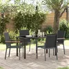Image de vidaXL Ensemble de salle à manger pour jardin 5 pcs Noir 3379088