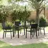 Image de Ensemble De Salle À Manger Pour Jardin 5 Pcs Noir Vidaxl