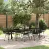 Image de Ensemble De Salle À Manger Pour Jardin 7 Pc Noir Vidaxl