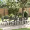 Image de Ensemble De Salle À Manger Pour Jardin 9 Pc Anthracite Vidaxl