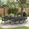 Image de Ensemble De Salle À Manger Pour Jardin 9 Pcs Noir Vidaxl