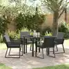Image de Ensemble De Salle À Manger Pour Jardin 5 Pcs Noir Vidaxl