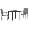Image de Vidaxl ensemble de salle à manger pour jardin 3 pcs gris