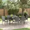 Image de Ensemble De Salle À Manger Pour Jardin 7 Pcs Gris Vidaxl