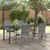 Image de Ensemble De Salle À Manger Pour Jardin 5 Pcs Gris Vidaxl