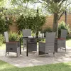 Image de vidaXL Ensemble de salle à manger pour jardin 5 pcs Gris polyrotin 3379452