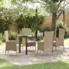 Image de Ensemble De Salle À Manger Pour Jardin 5 Pcs Beige Polyrotin Vidaxl