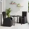 Image de Ensemble De Salle À Manger Pour Jardin 3 Pcs Noir Polyrotin Vidaxl