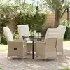 Image de Ensemble De Salle À Manger Pour Jardin 5 Pcs Beige Polyrotin Vidaxl