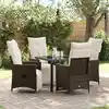 Image de Ensemble De Salle À Manger Pour Jardin 5 Pcs Marron Polyrotin Vidaxl