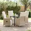 Image de Ensemble De Salle À Manger Pour Jardin 5 Pcs Beige Polyrotin Vidaxl