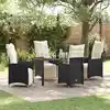 Image de Ensemble De Salle À Manger Pour Jardin 5 Pcs Noir Polyrotin Vidaxl