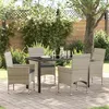 Image de vidaXL Ensemble de salle à manger pour jardin 5 pcs Gris clair 3379809
