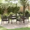 Image de Ensemble De Salle À Manger Pour Jardin 5 Pcs Marron Polyrotin Vidaxl