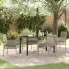 Image de Ensemble De Salle À Manger Pour Jardin 5 Pcs Gris Clair Vidaxl