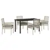 Image de Vidaxl ensemble de salle à manger pour jardin 5 pcs gris clair