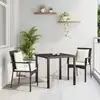 Image de Ensemble De Salle À Manger Pour Jardin 3 Pcs Noir Polyrotin Vidaxl