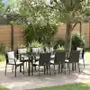 Image de Ensemble De Salle À Manger Pour Jardin 9 Pc Noir Polyrotin Vidaxl
