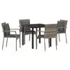 Image de Vidaxl ensemble de salle à manger pour jardin 5 pcs gris polyrotin