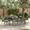 Image de Ensemble De Salle À Manger Pour Jardin 7 Pcs Gris Polyrotin Vidaxl