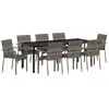 Image de Vidaxl ensemble de salle à manger pour jardin 9 pcs gris polyrotin