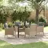 Image de Ensemble De Salle À Manger Pour Jardin 5 Pcs Beige Polyrotin Vidaxl