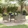 Image de Ensemble De Salle À Manger Pour Jardin 5 Pcs Gris Clair Vidaxl