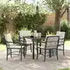 Image de Ensemble De Salle À Manger Pour Jardin 5 Pcs Noir Polyrotin Vidaxl