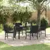 Image de Ensemble De Salle À Manger Pour Jardin 5 Pcs Noir Polyrotin Vidaxl