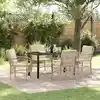 Image de Ensemble De Salle À Manger Pour Jardin 5 Pcs Beige Polyrotin Vidaxl