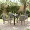 Image de Ensemble De Salle À Manger Pour Jardin 5 Pc Beige Polyrotin Vidaxl