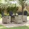 Image de Ensemble De Salle À Manger Pour Jardin 5 Pcs Gris Clair Vidaxl