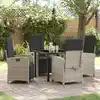 Image de Ensemble De Salle À Manger Pour Jardin 5 Pcs Gris Clair Vidaxl