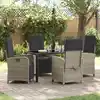 Image de Ensemble De Salle À Manger Pour Jardin 5 Pcs Gris Clair Vidaxl