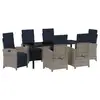 Image de Vidaxl ensemble de salle à manger pour jardin 7 pcs gris polyrotin